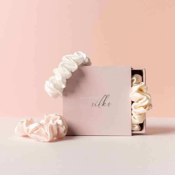 Luxury Mulberry Silk Scrunchie - Medium